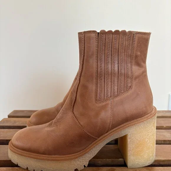 Free People Tan Heeled Boots - Picture 3 of 7